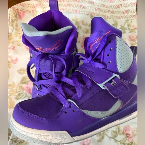 Fierce Purple Air Jordan Flight 45 Sneakers - Picture 3 of 11